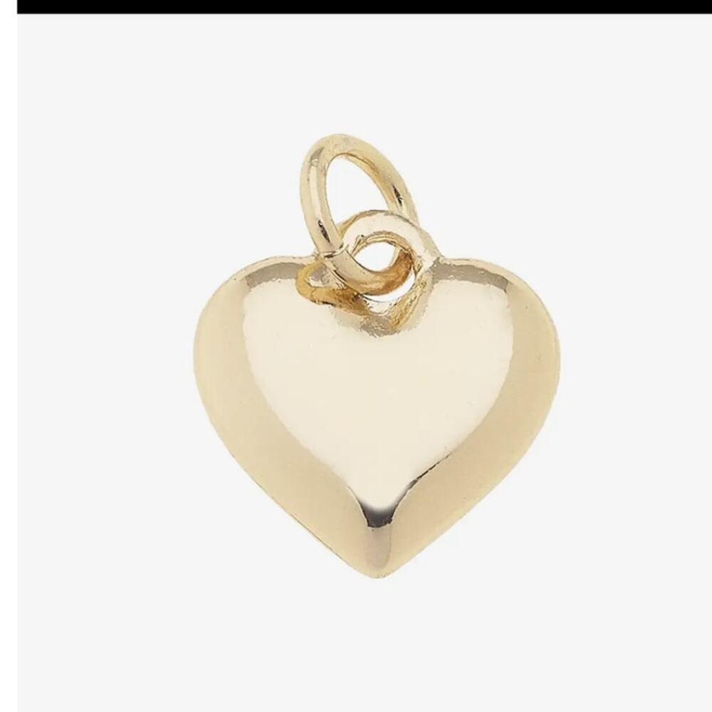 Heart of Gold Charm in Shiny Gold